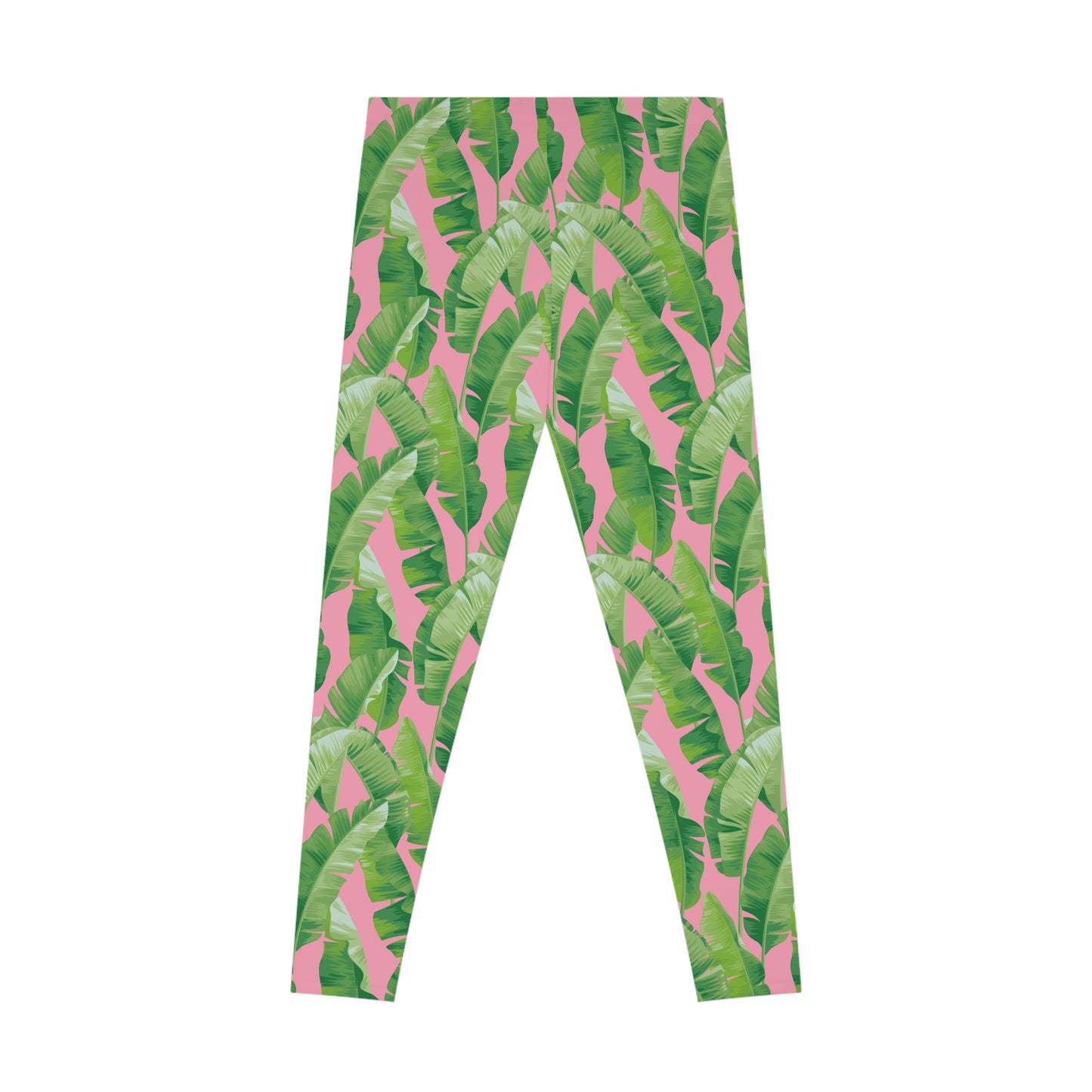 Banana Leaf on Pink Leggings