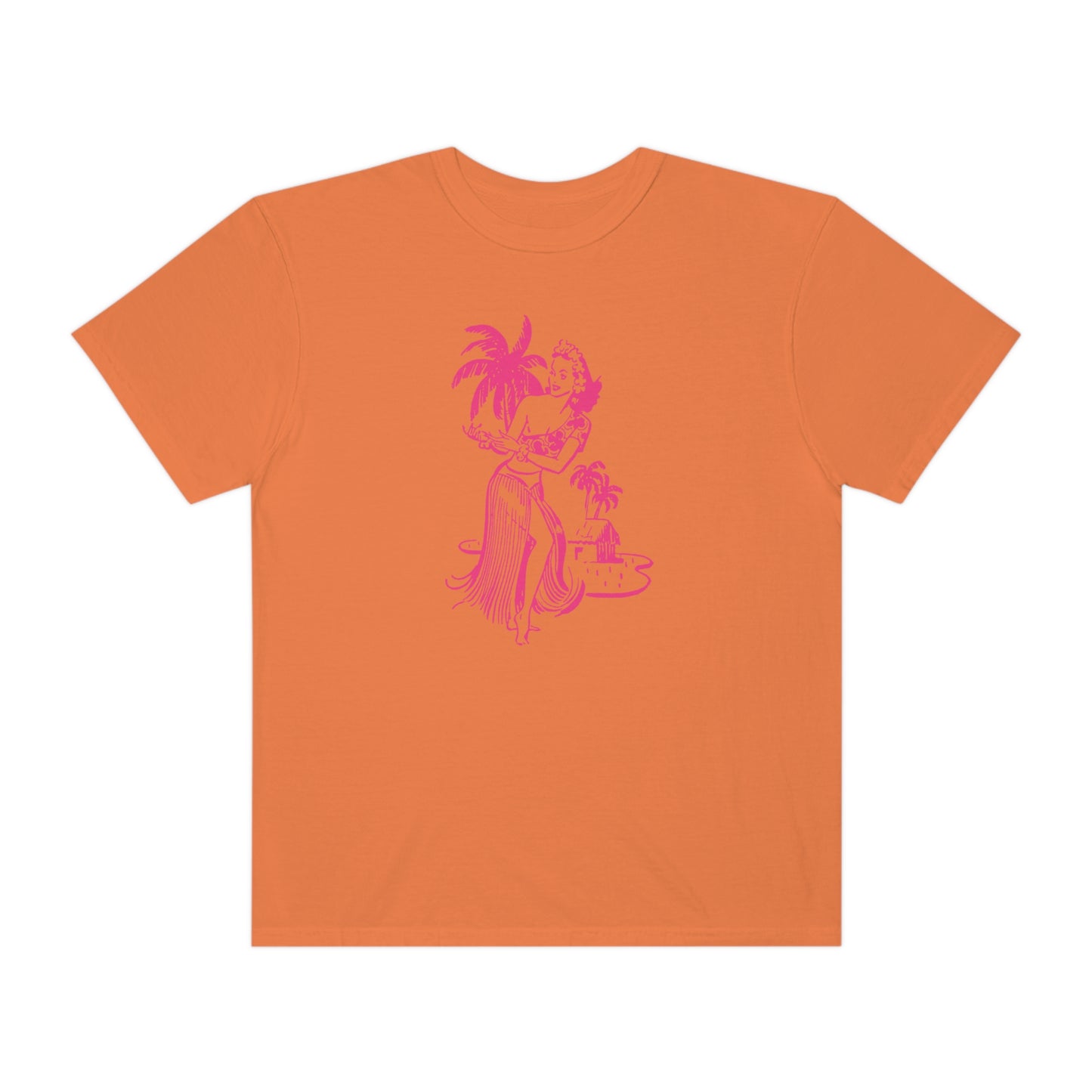 Pink Hula Girl Comfort Colors T-Shirt