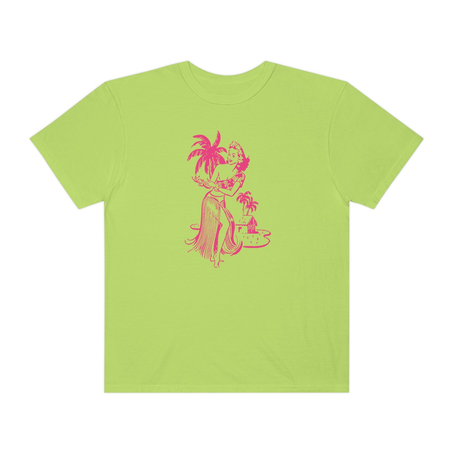 Pink Hula Girl Comfort Colors T-Shirt