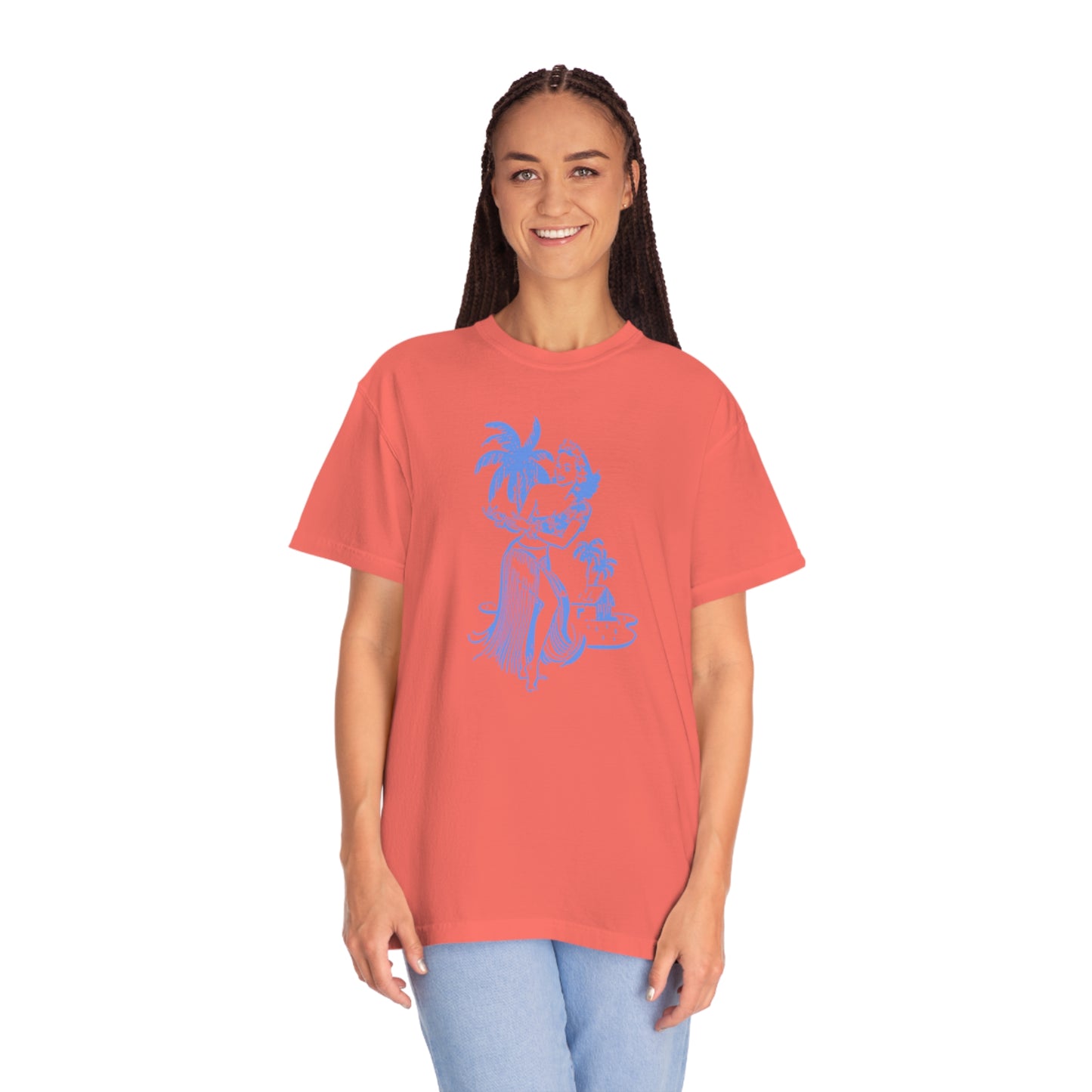 Blue Hula Girl Comfort Colors T-Shirt