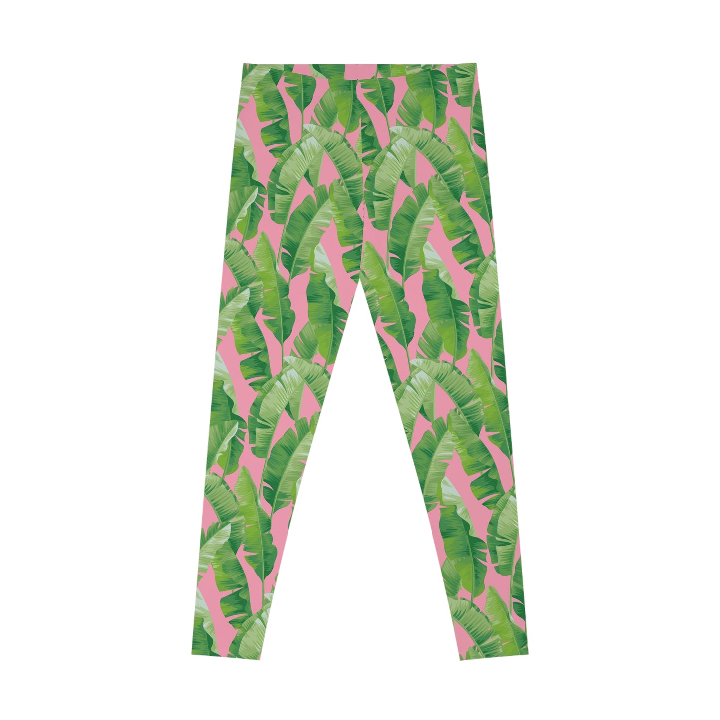 Banana Leaf on Pink Leggings