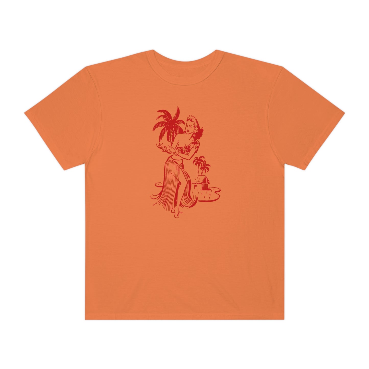 Red Hula Girl Comfort Colors T-Shirt