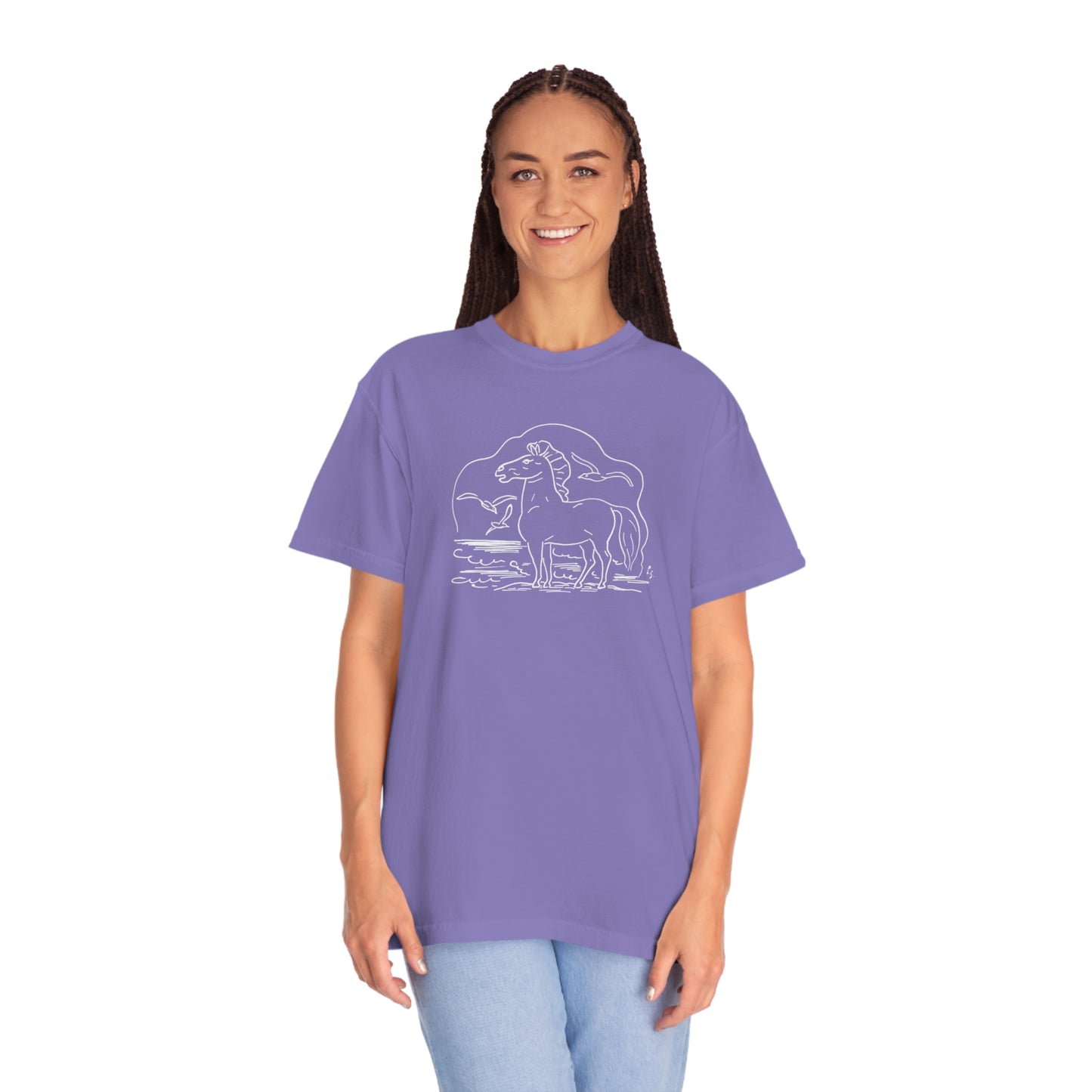 Horse on the Beach Comfort Colors T-Shirt