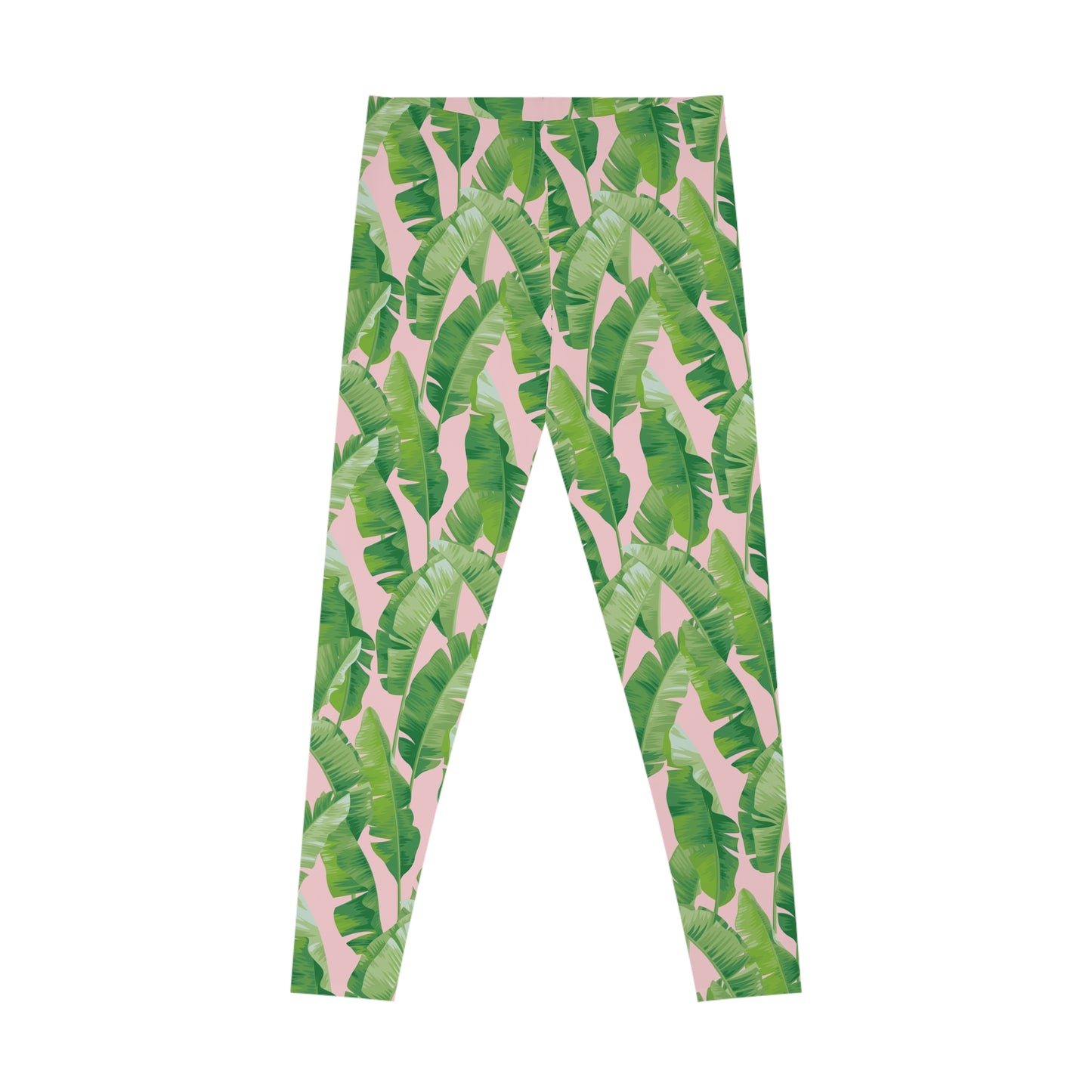 Banana Leaf on Light Pink Leggings