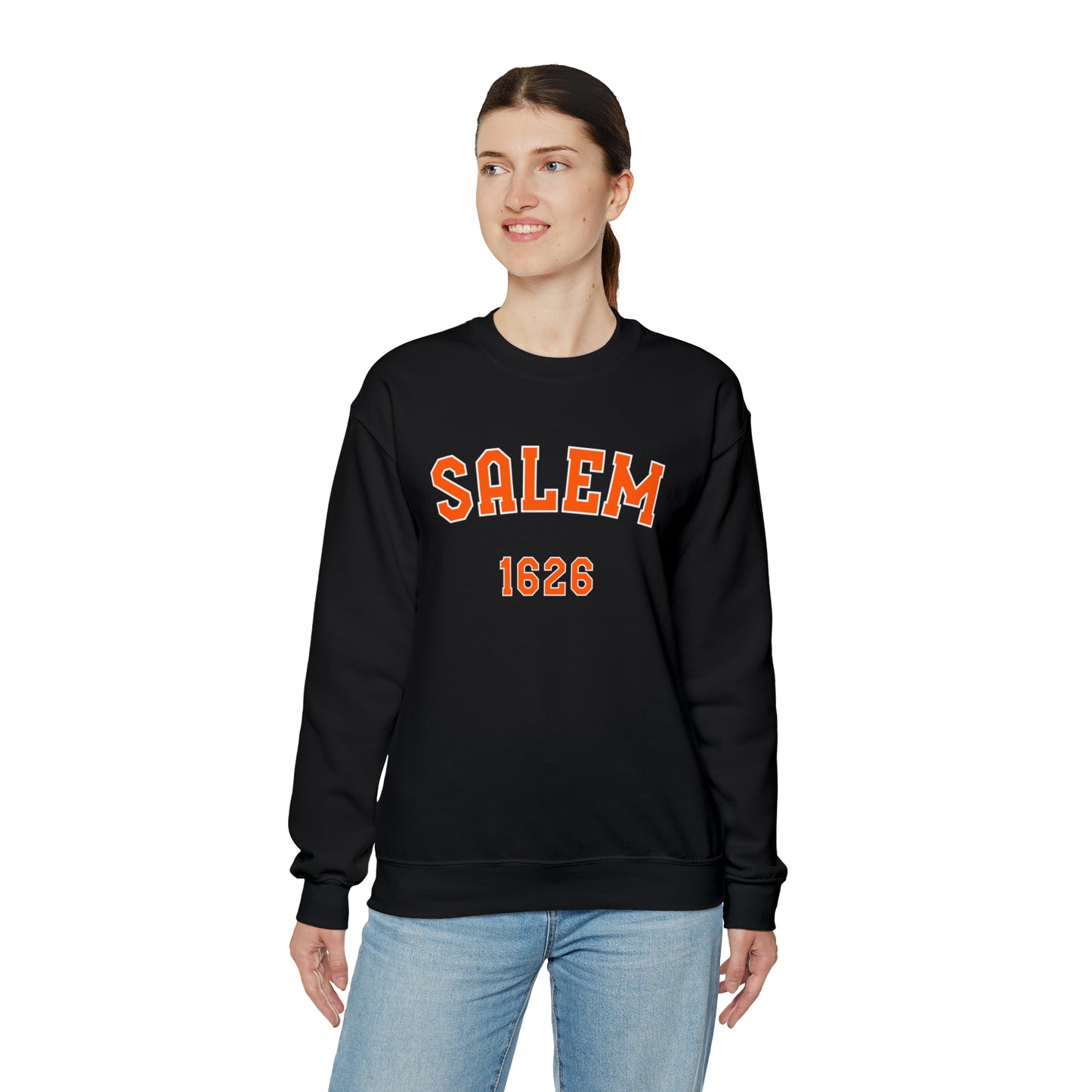 Salem 1626 Orange Text Sweatshirt