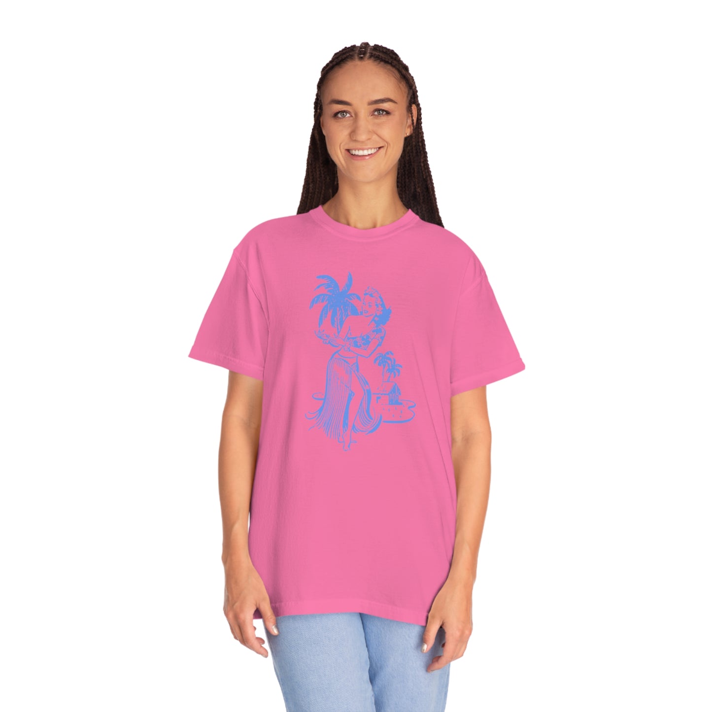 Blue Hula Girl Comfort Colors T-Shirt