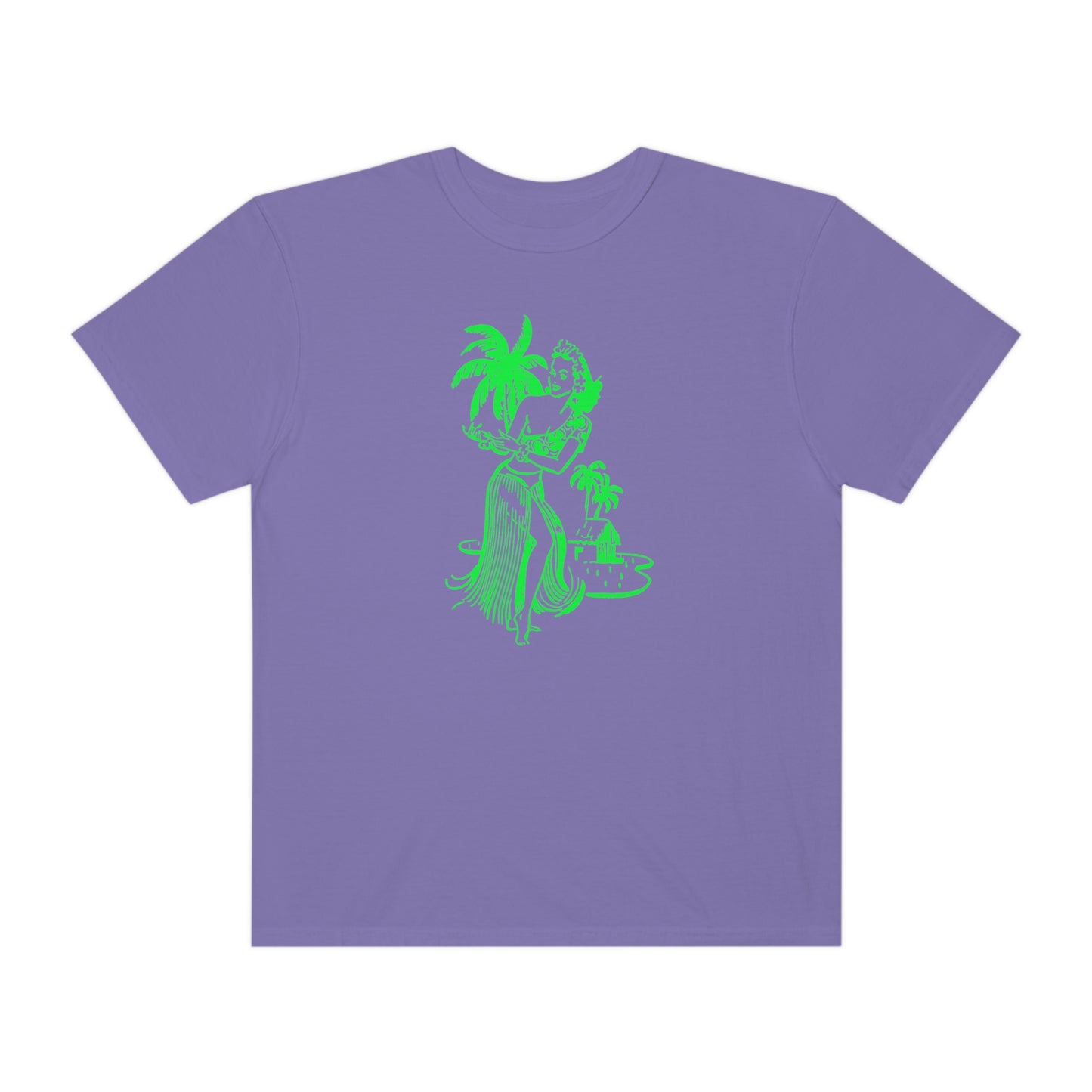 Green Hula Girl Comfort Colors T-Shirt