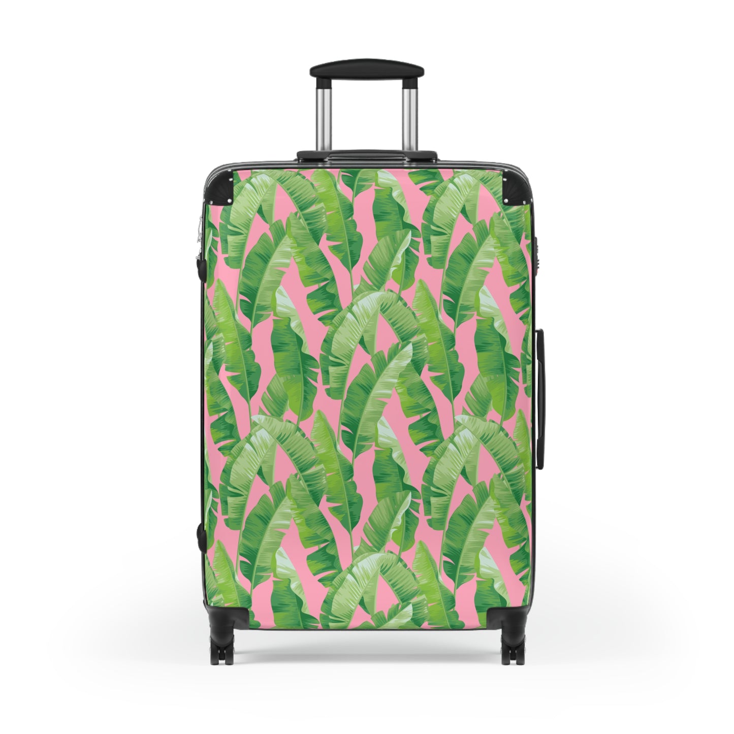 Banana Leaf on Pink Suitcases