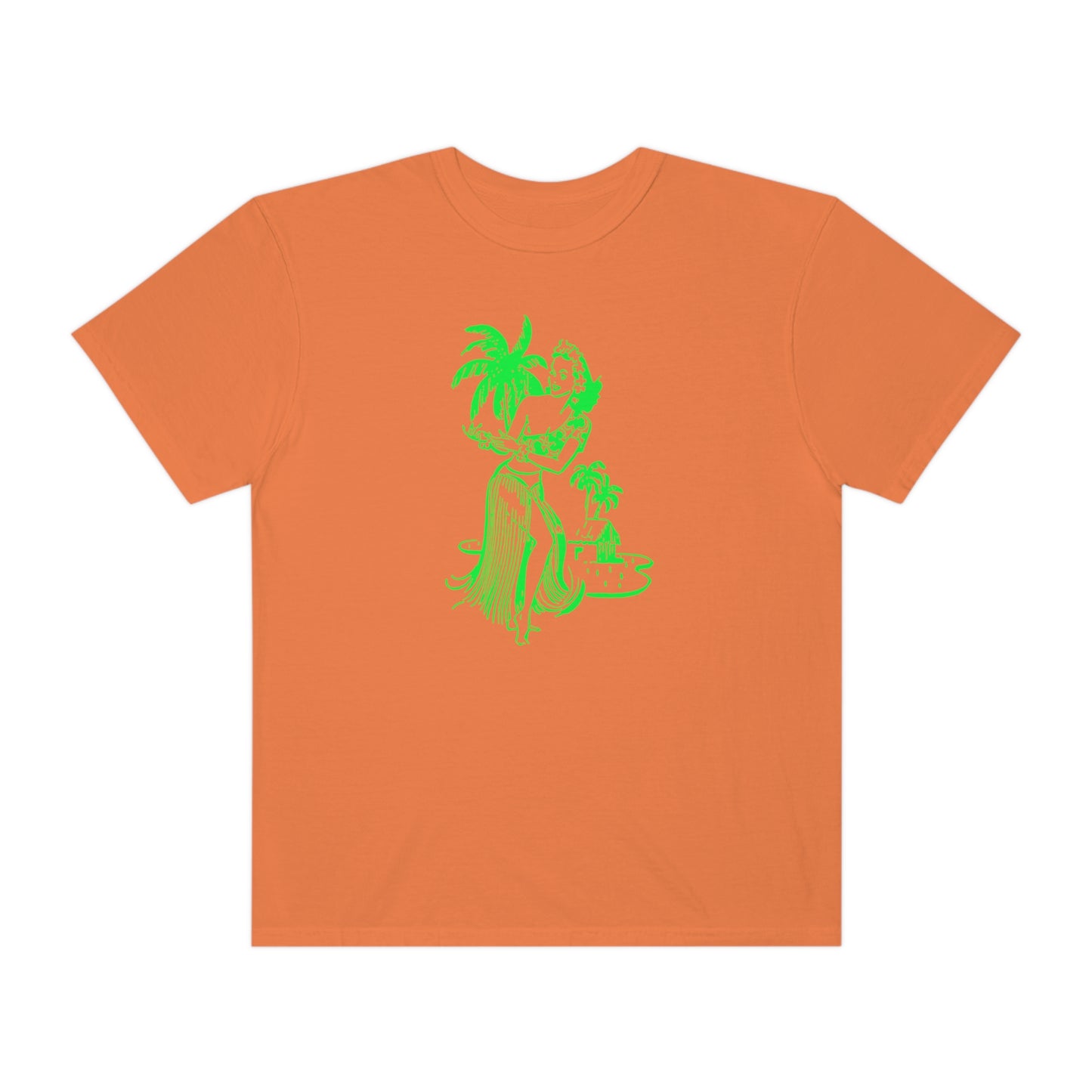 Green Hula Girl Comfort Colors T-Shirt