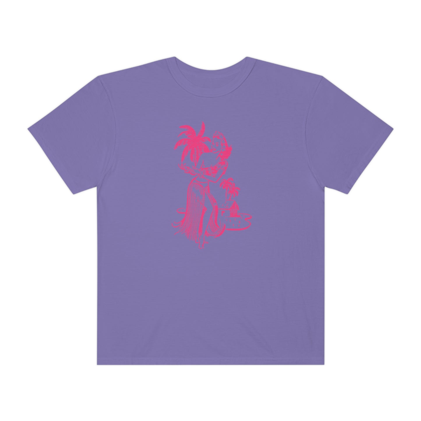 Pink Hula Girl Comfort Colors T-Shirt