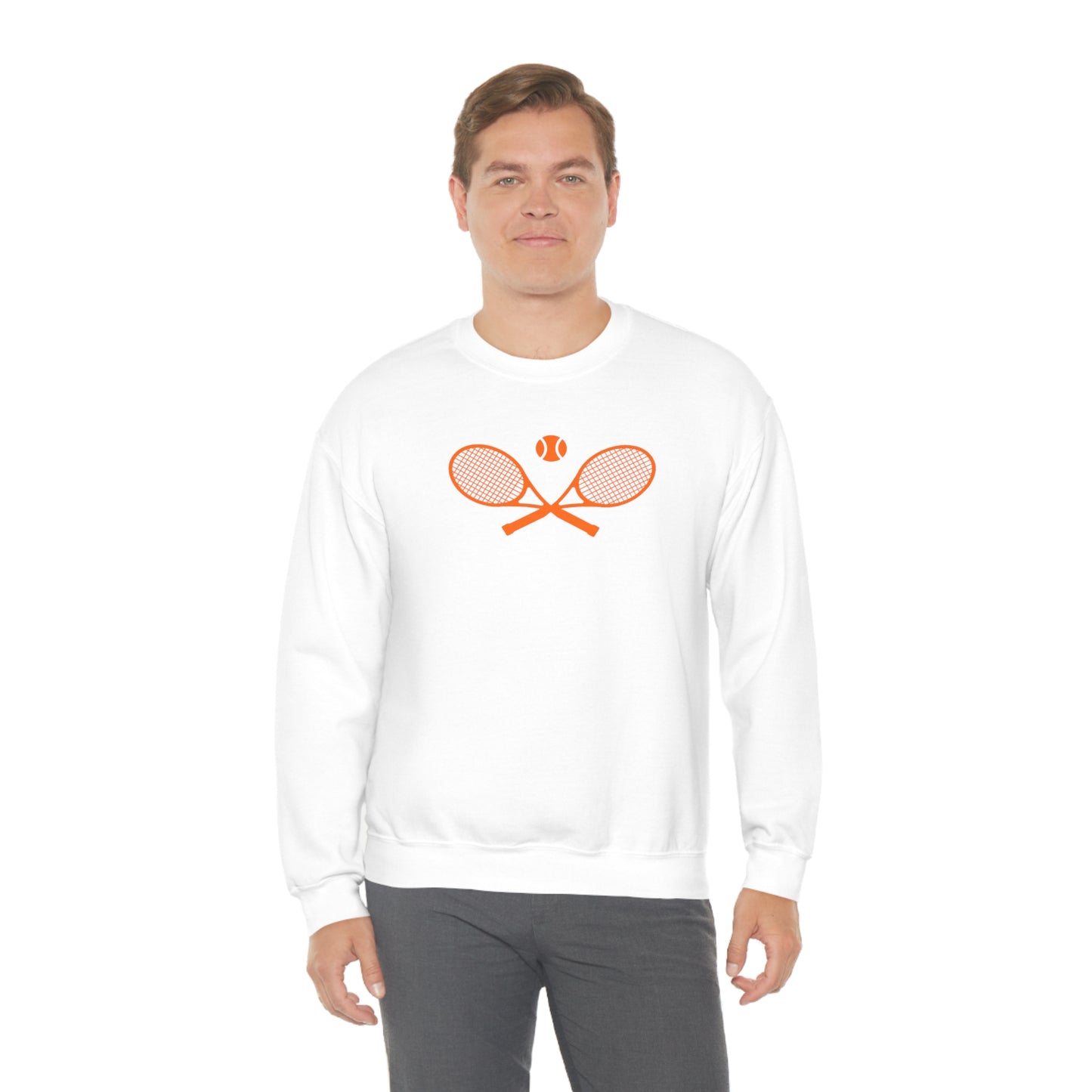 Preppy Orange Tennis Sweatshirt