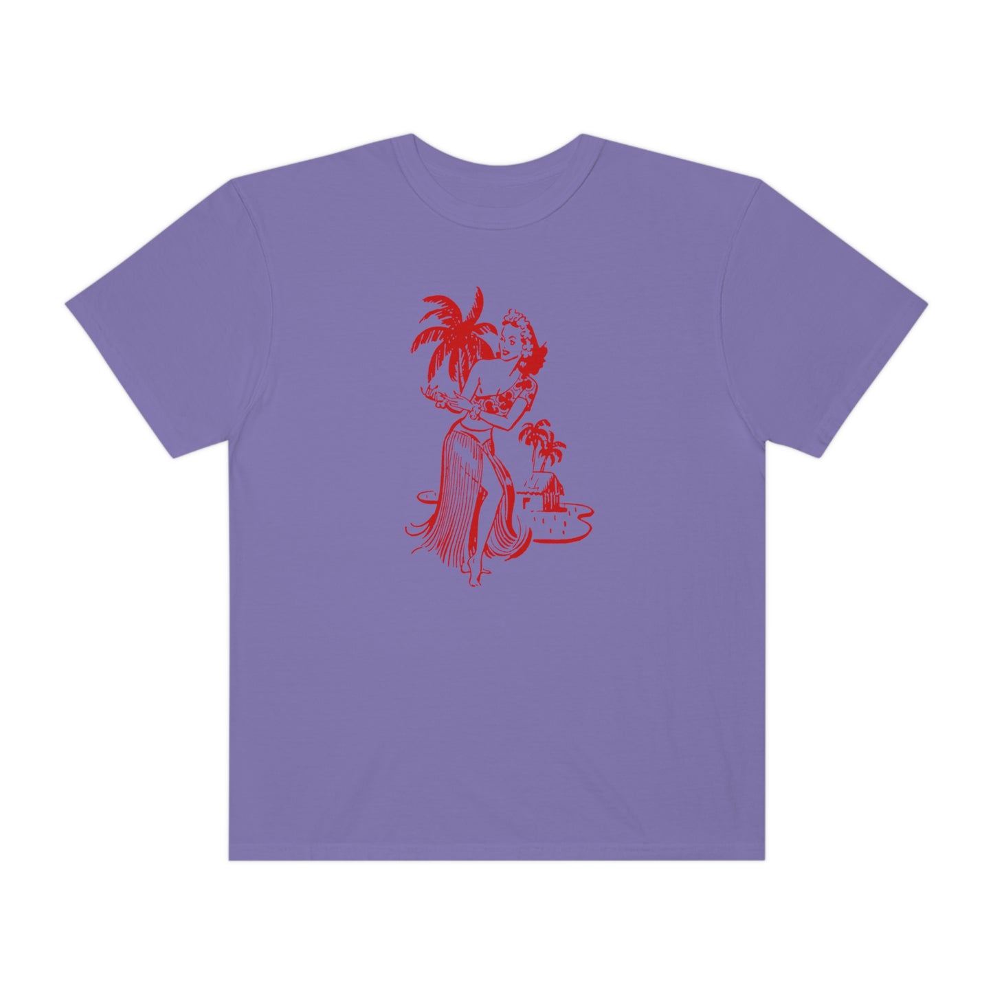 Red Hula Girl Comfort Colors T-Shirt