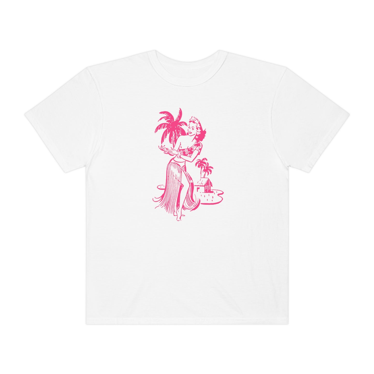 Pink Hula Girl Comfort Colors T-Shirt