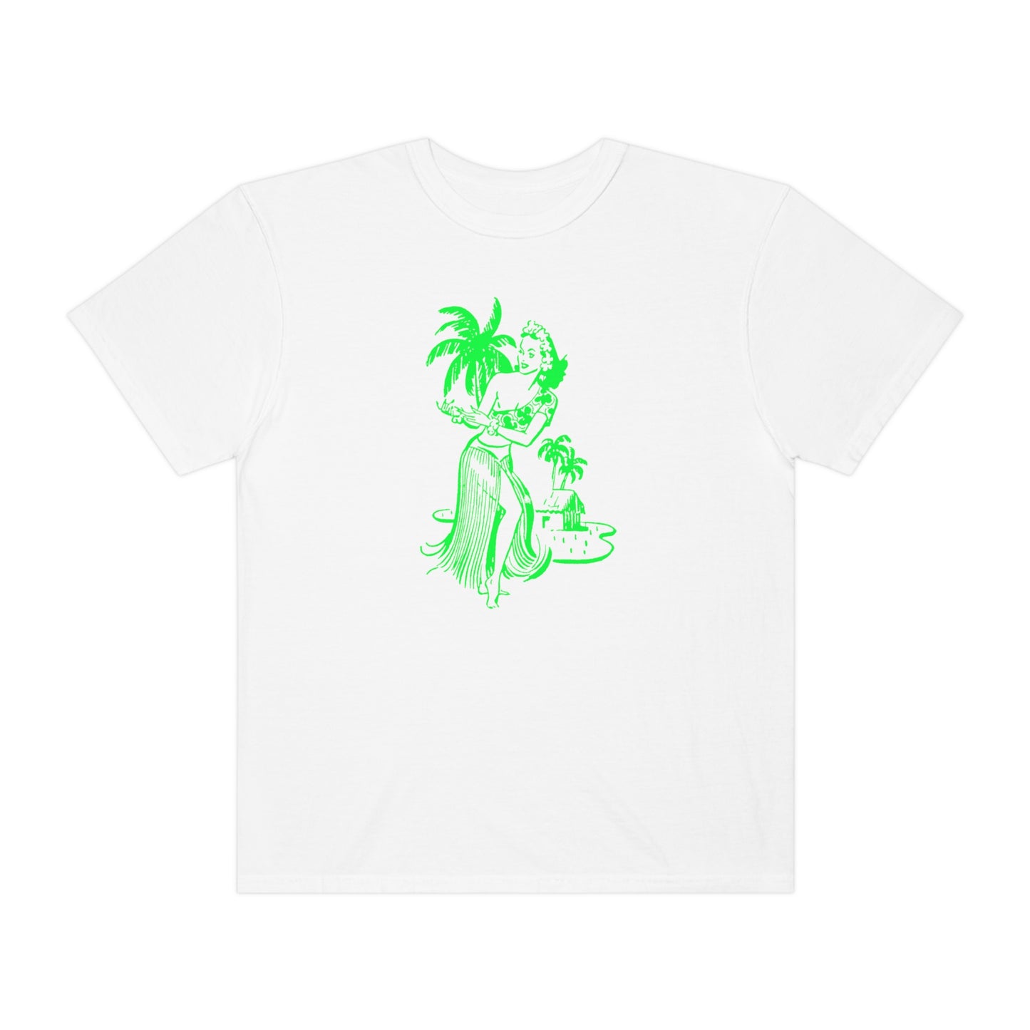 Green Hula Girl Comfort Colors T-Shirt