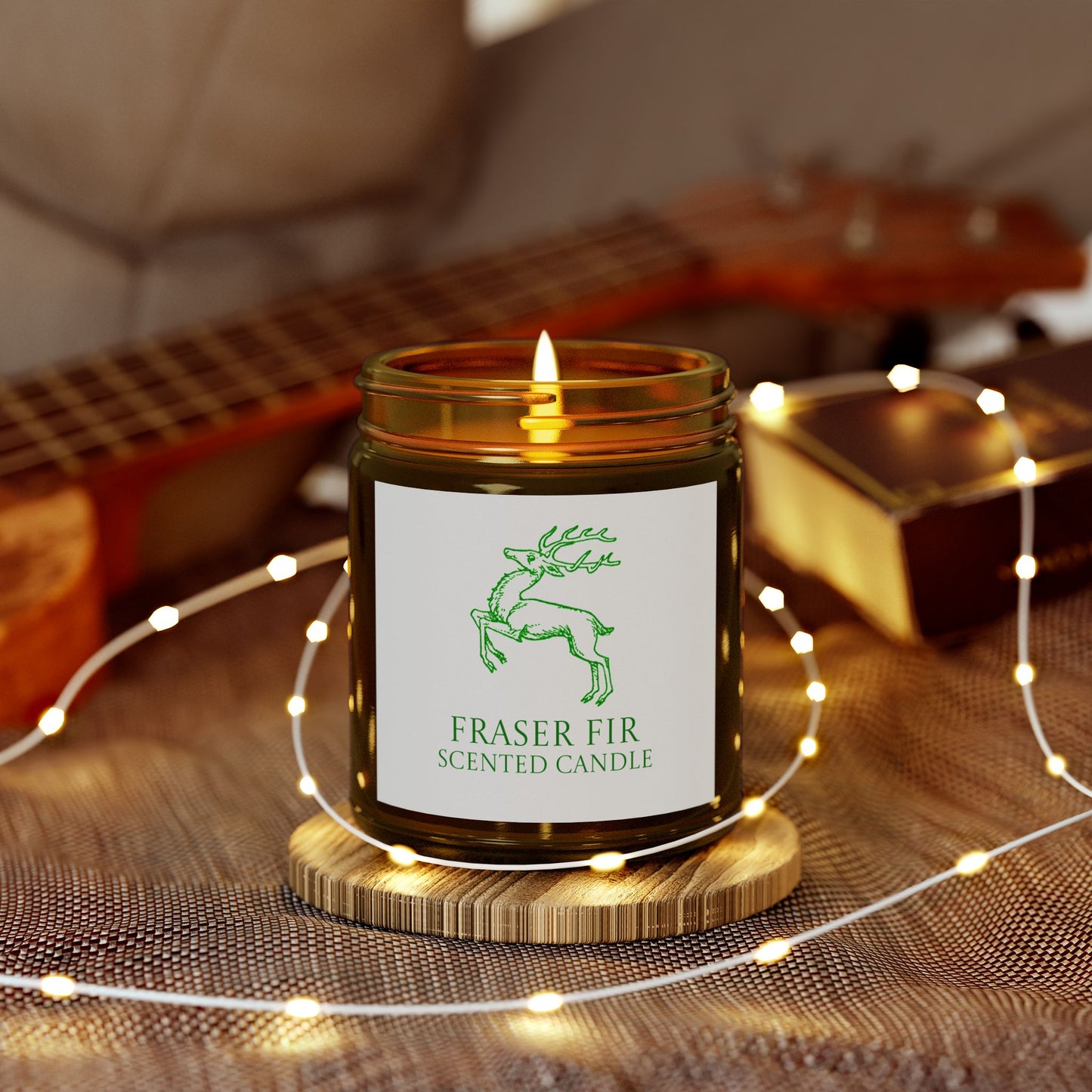 Green Reindeer Fraser Fir Scented Candles