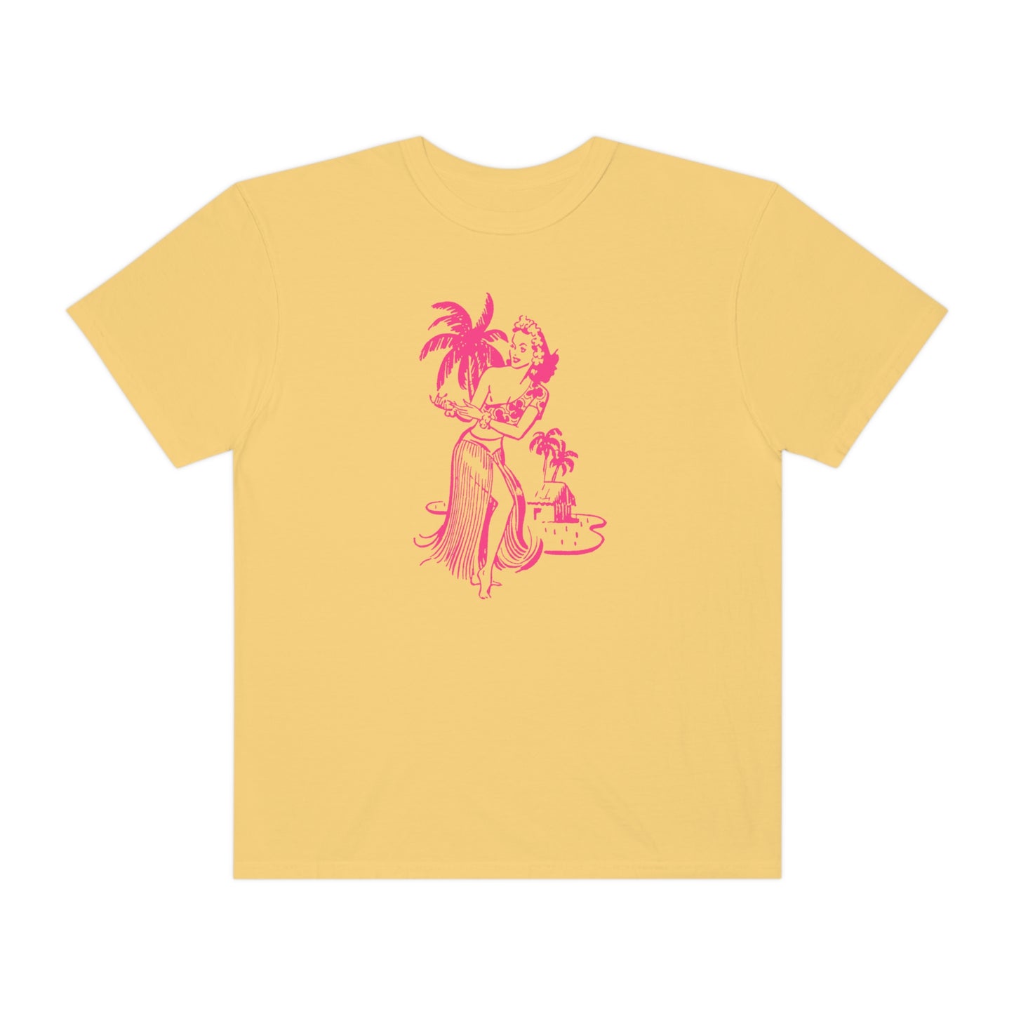 Pink Hula Girl Comfort Colors T-Shirt