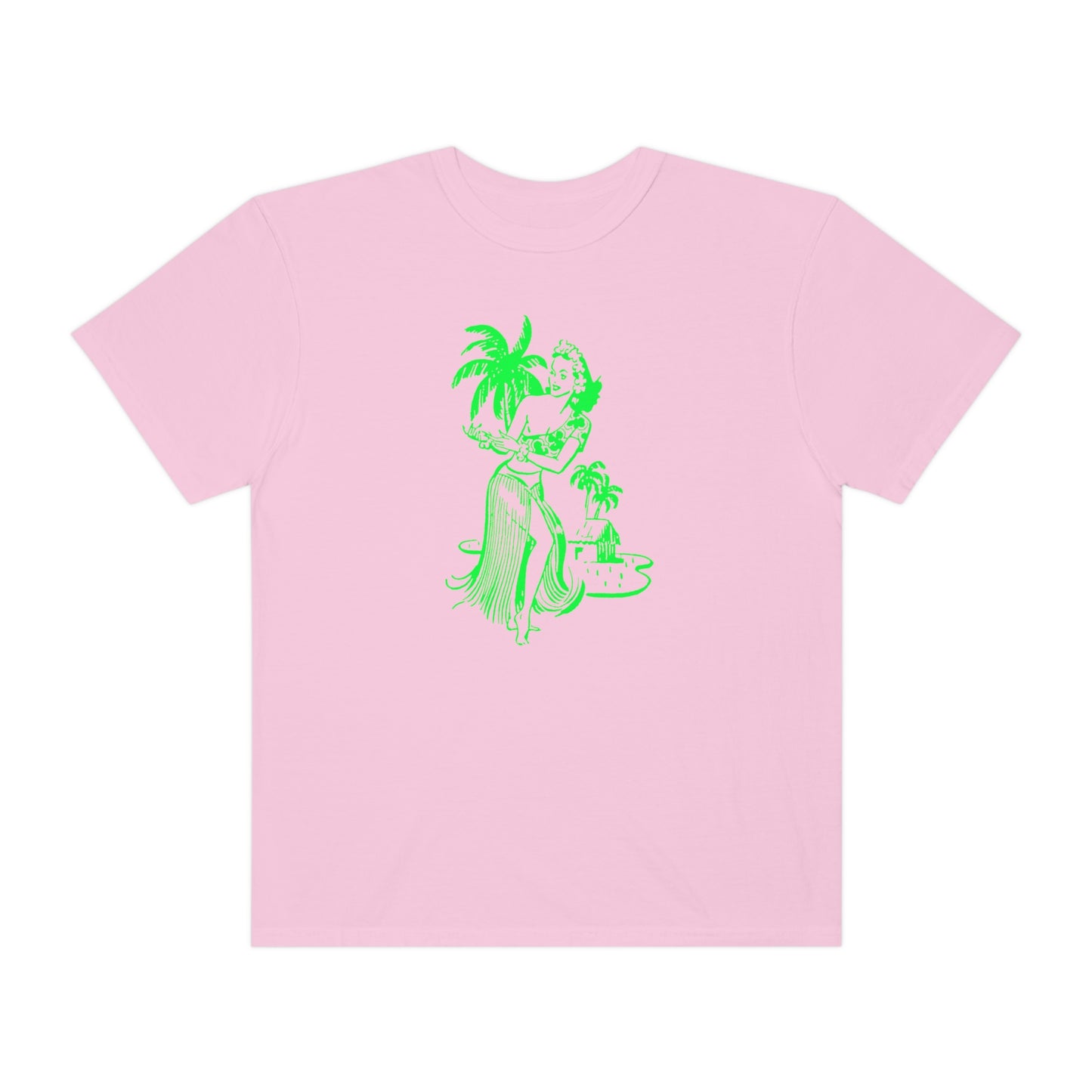 Green Hula Girl Comfort Colors T-Shirt