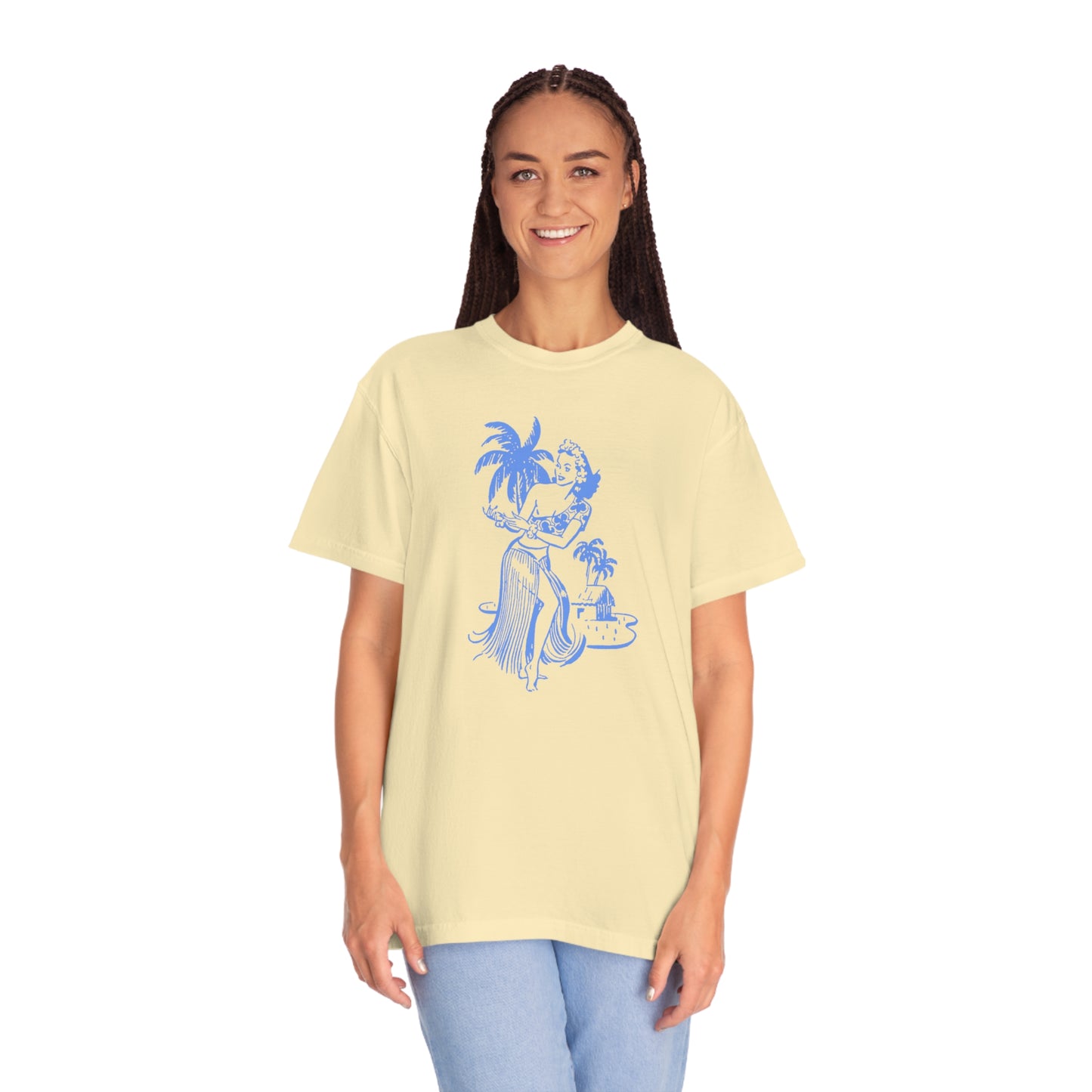 Blue Hula Girl Comfort Colors T-Shirt