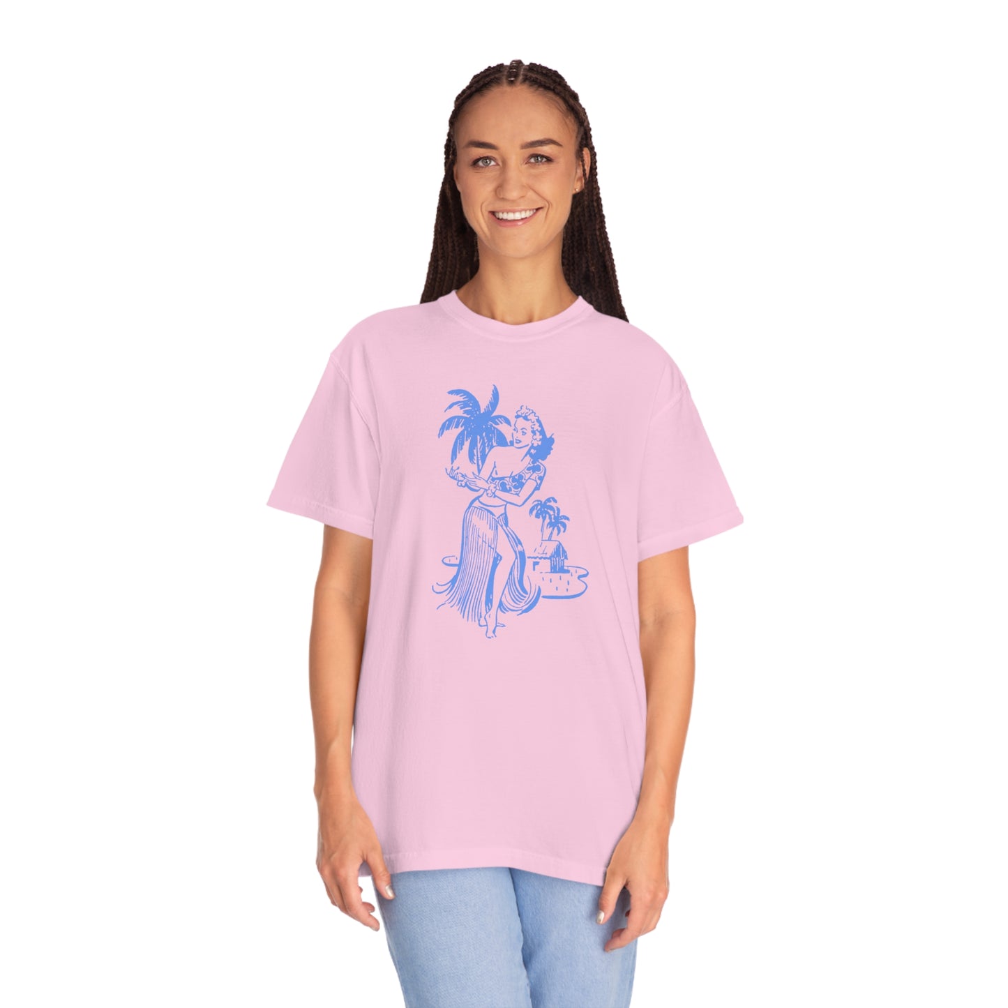 Blue Hula Girl Comfort Colors T-Shirt