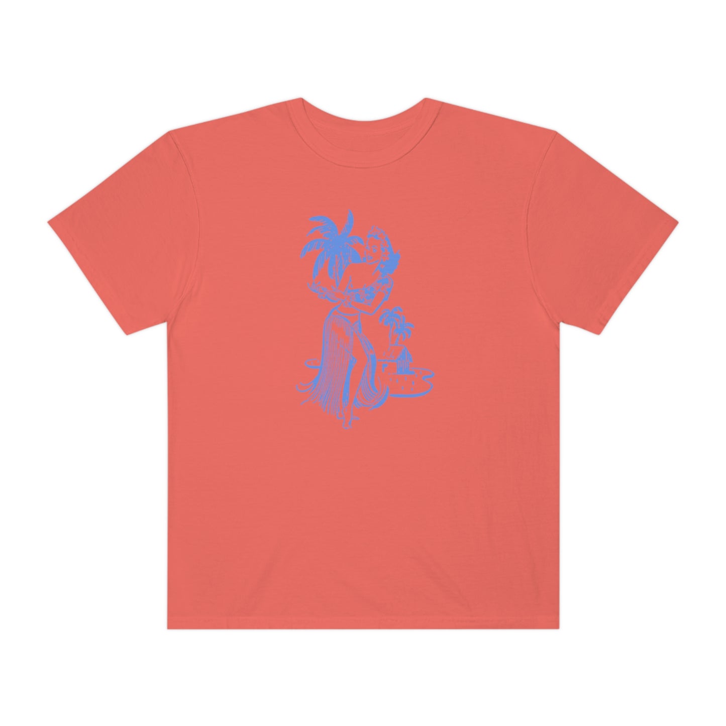 Blue Hula Girl Comfort Colors T-Shirt