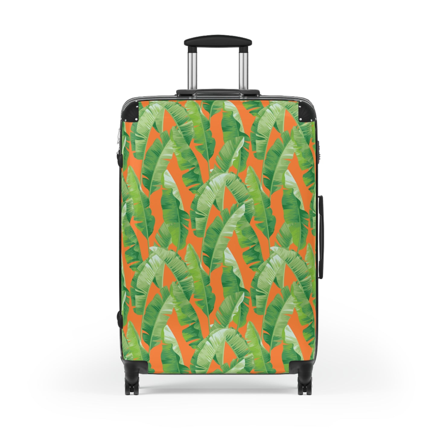 Banana Leaf on Orange Suitcases