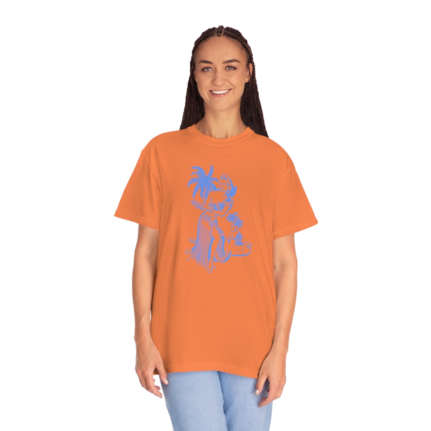 Blue Hula Girl Comfort Colors T-Shirt