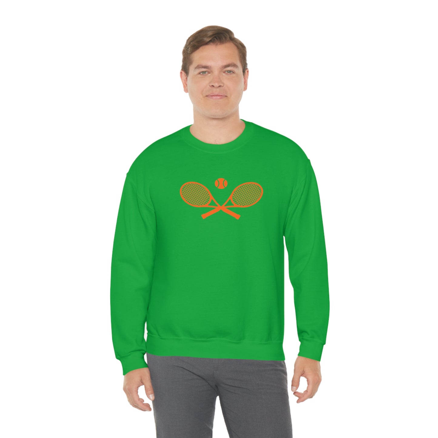 Preppy Orange Tennis Sweatshirt