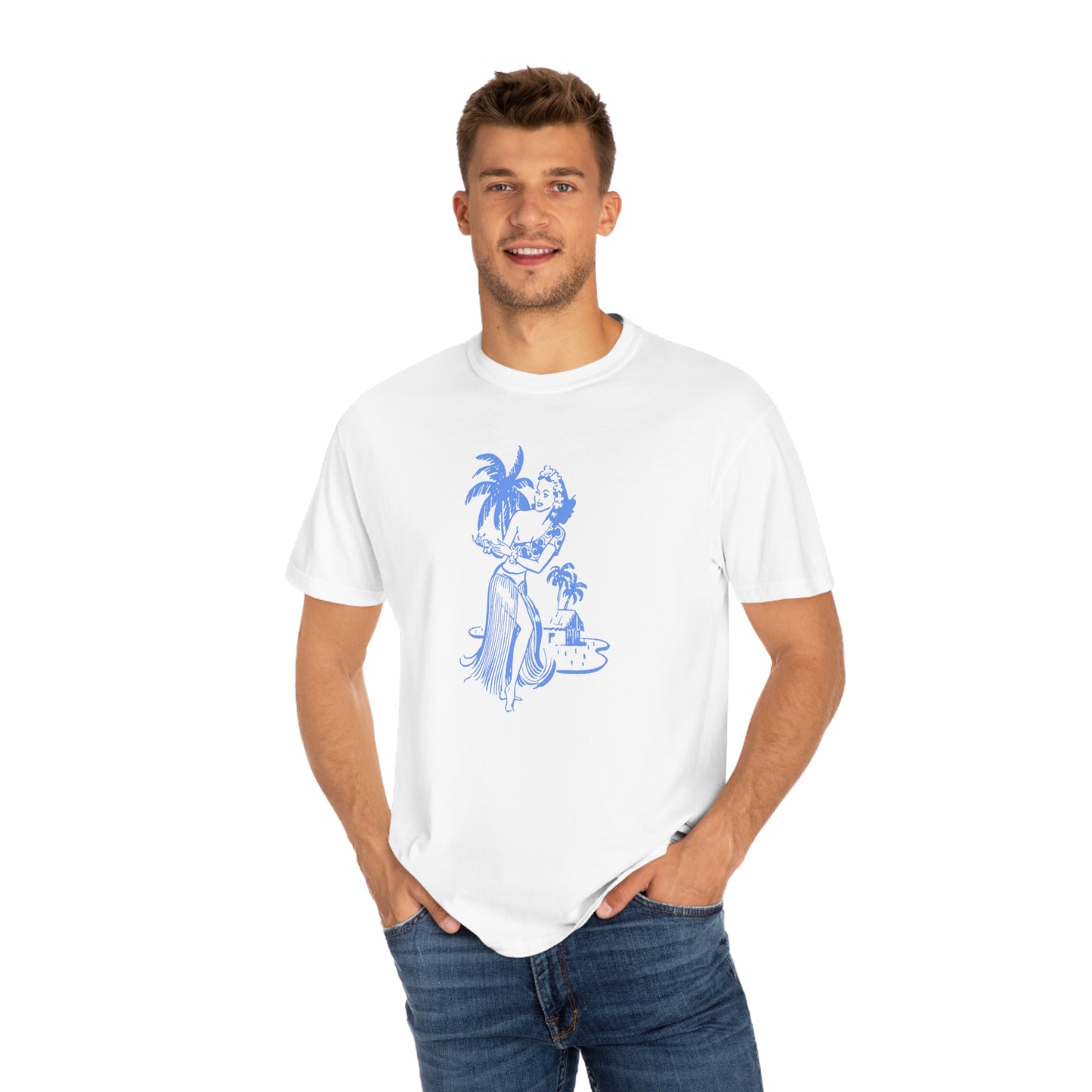 Blue Hula Girl Comfort Colors T-Shirt