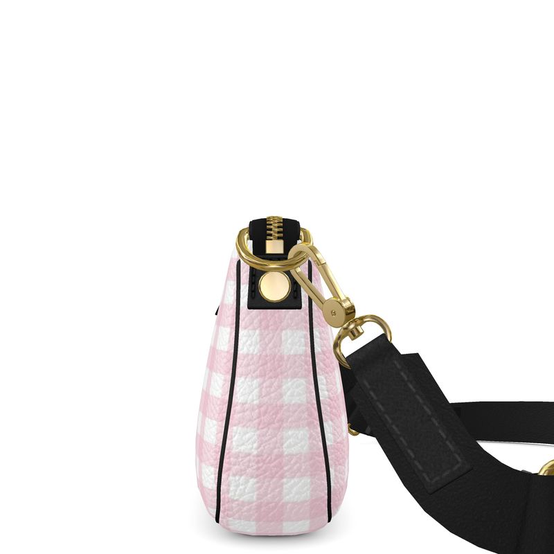 Pink Gingham Baguette Bag