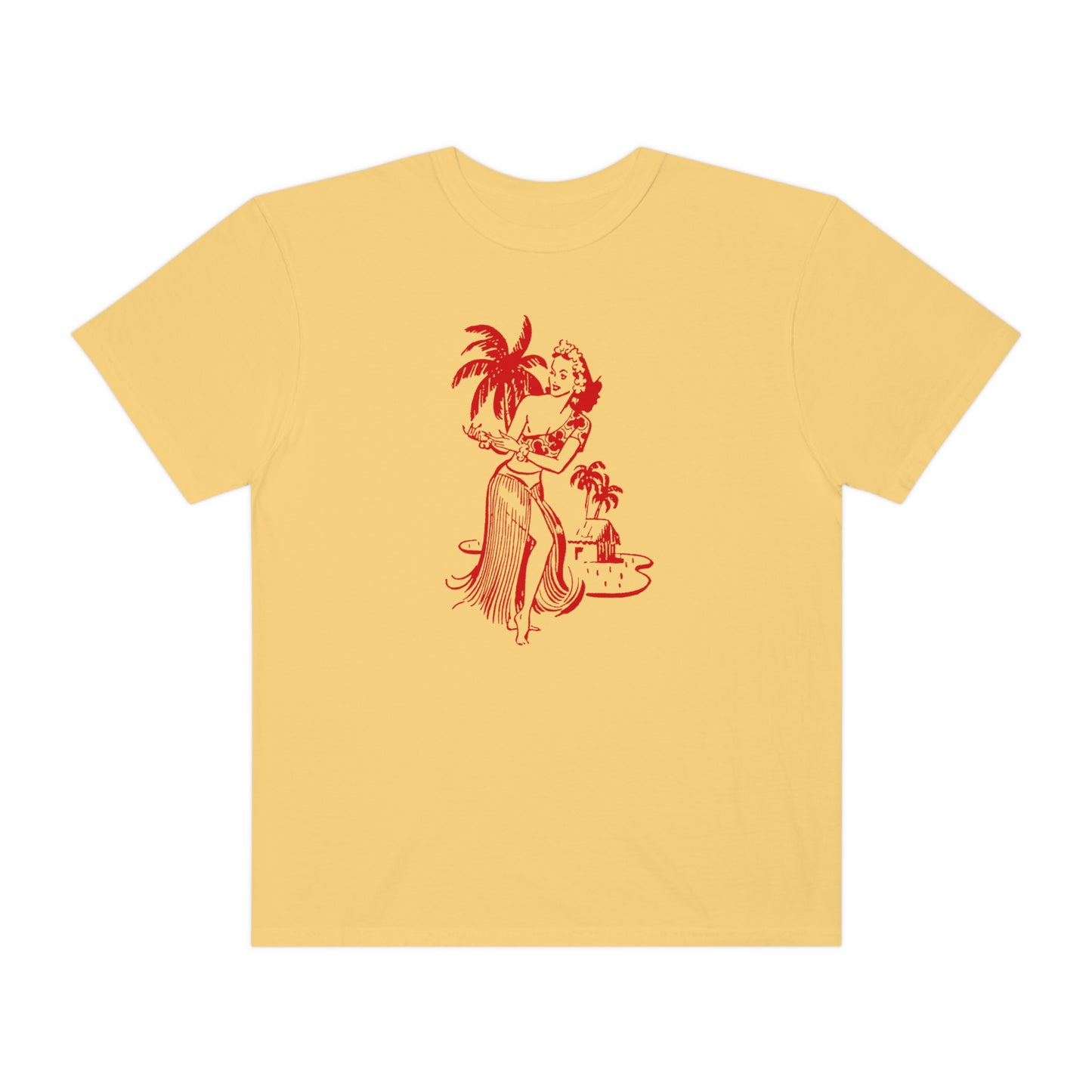Red Hula Girl Comfort Colors T-Shirt