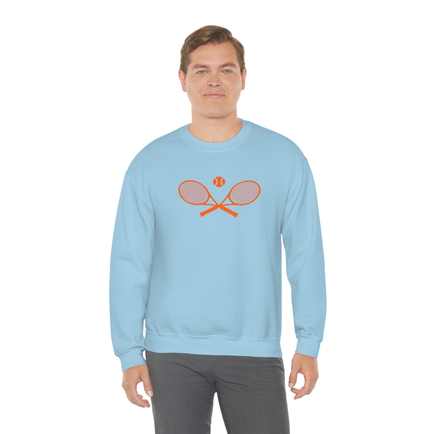 Preppy Orange Tennis Sweatshirt