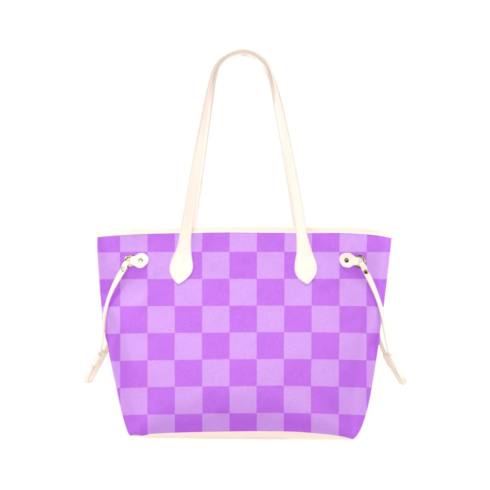 Grape Check Tote Bag