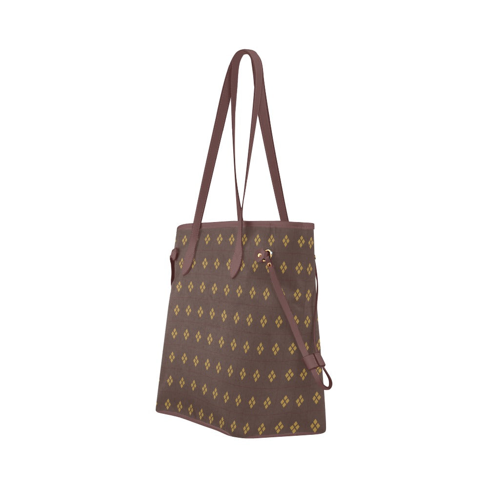 Gold Diamond Print Tote Bag