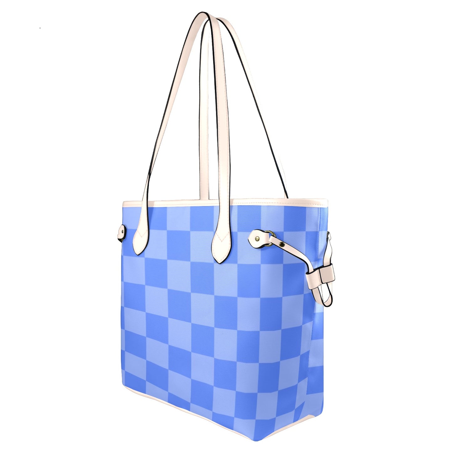Blueberry Check Tote Bag