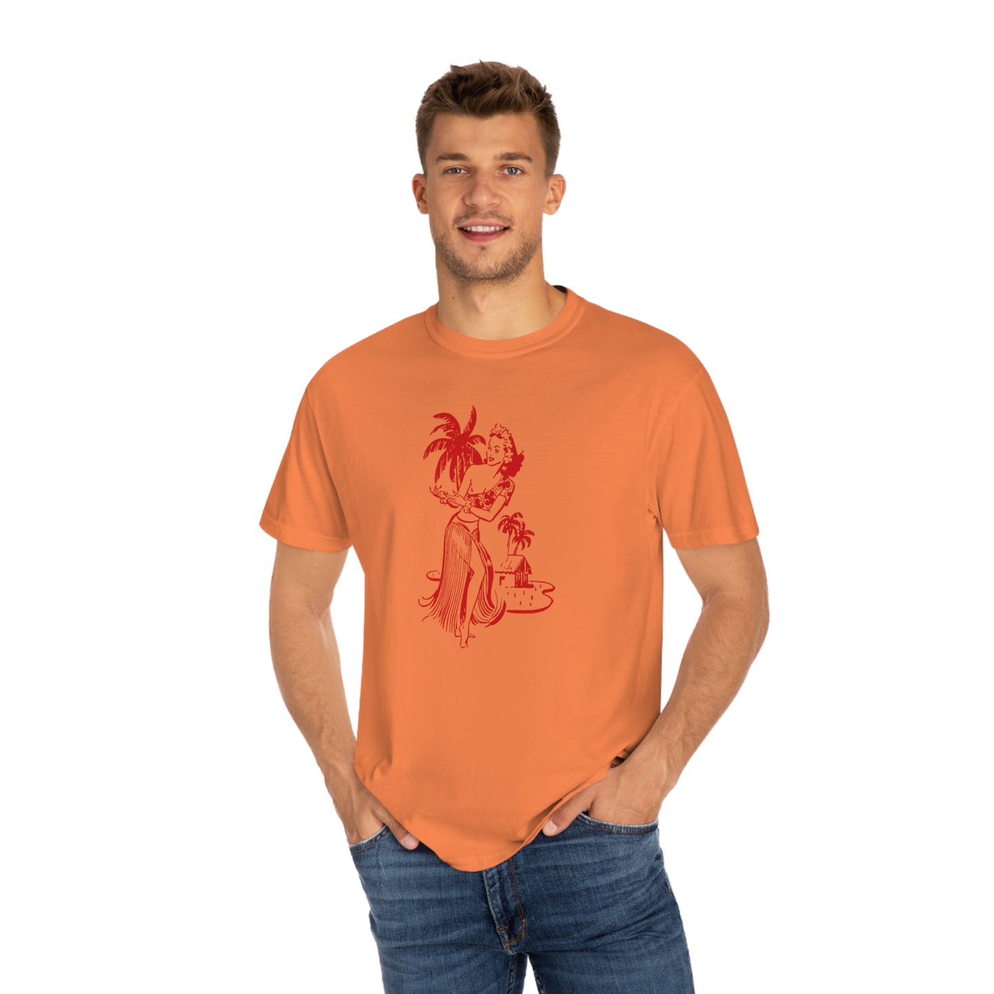Red Hula Girl Comfort Colors T-Shirt