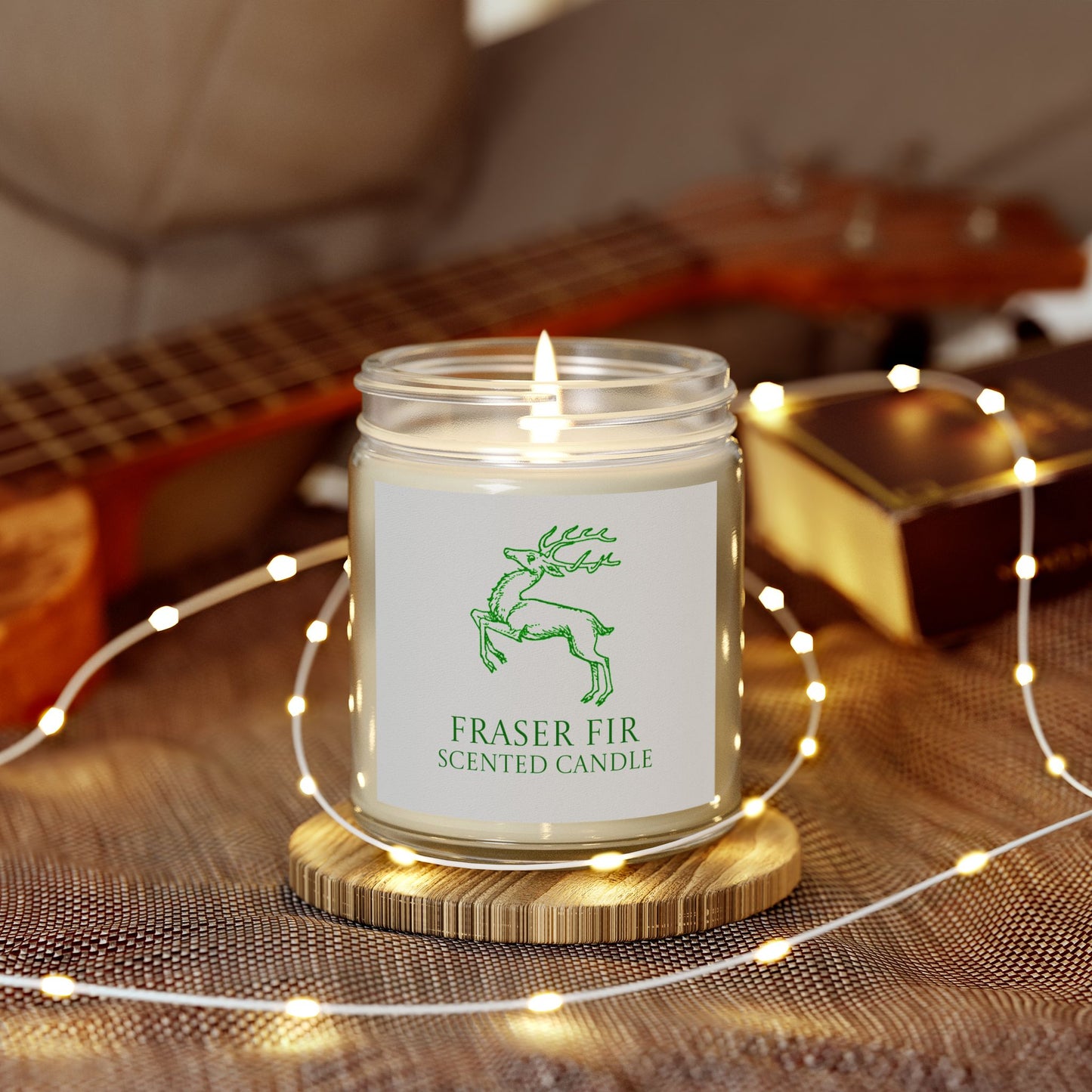 Green Reindeer Fraser Fir Scented Candles