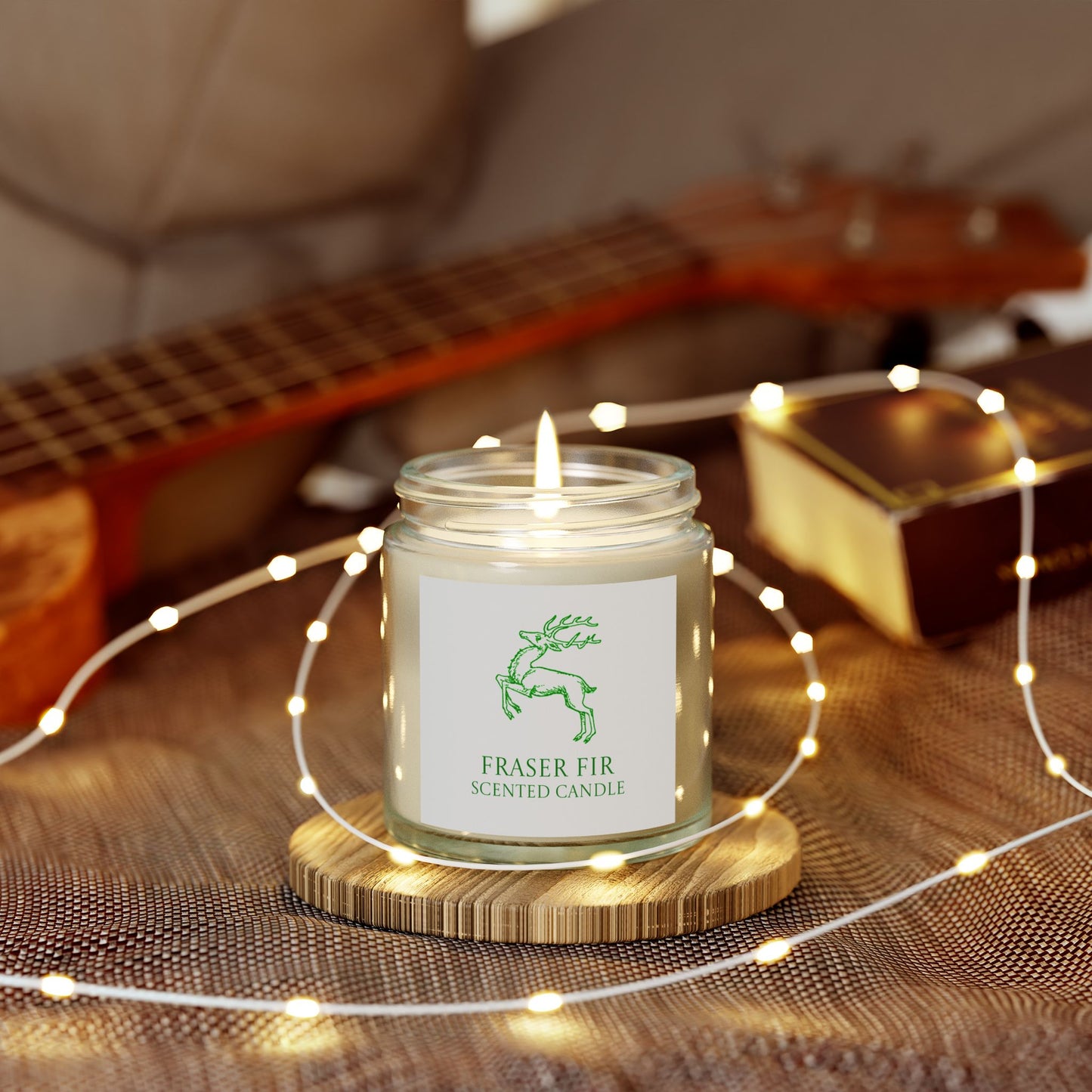 Green Reindeer Fraser Fir Scented Candles