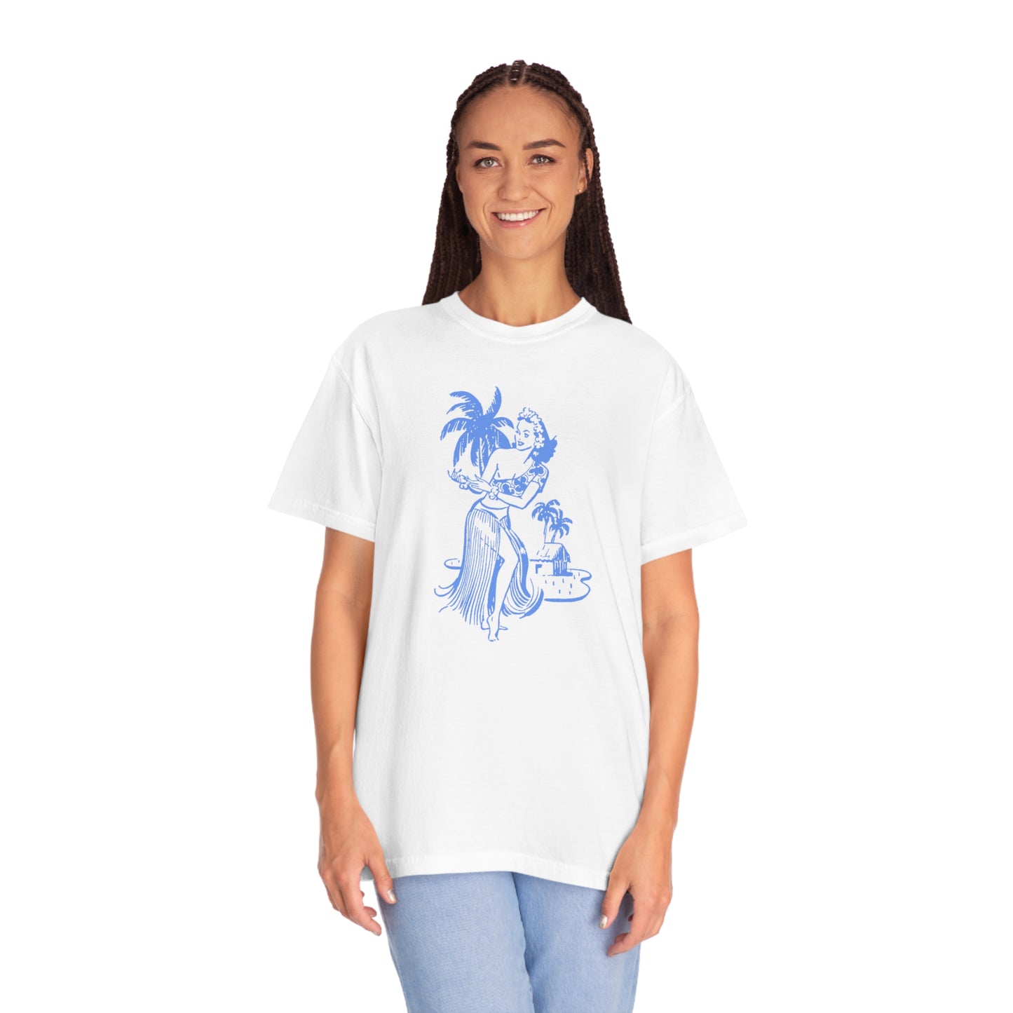 Blue Hula Girl Comfort Colors T-Shirt