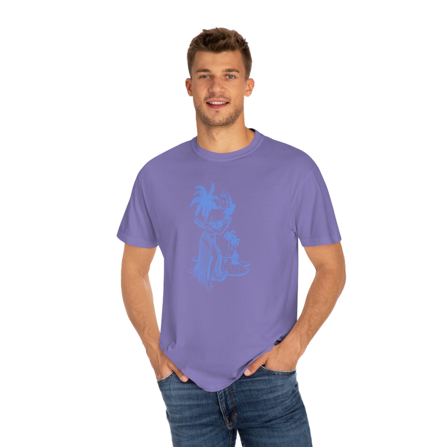 Blue Hula Girl Comfort Colors T-Shirt