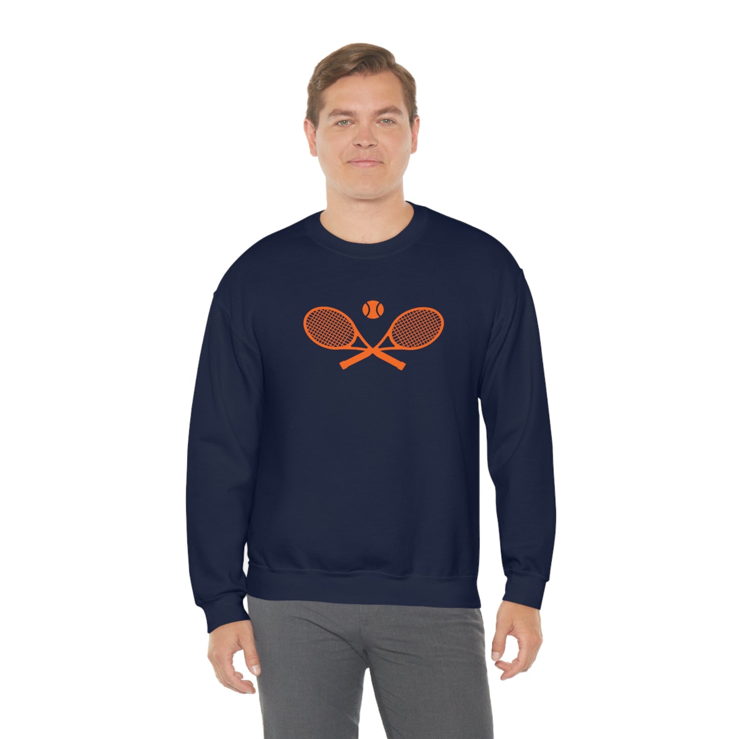 Preppy Orange Tennis Sweatshirt