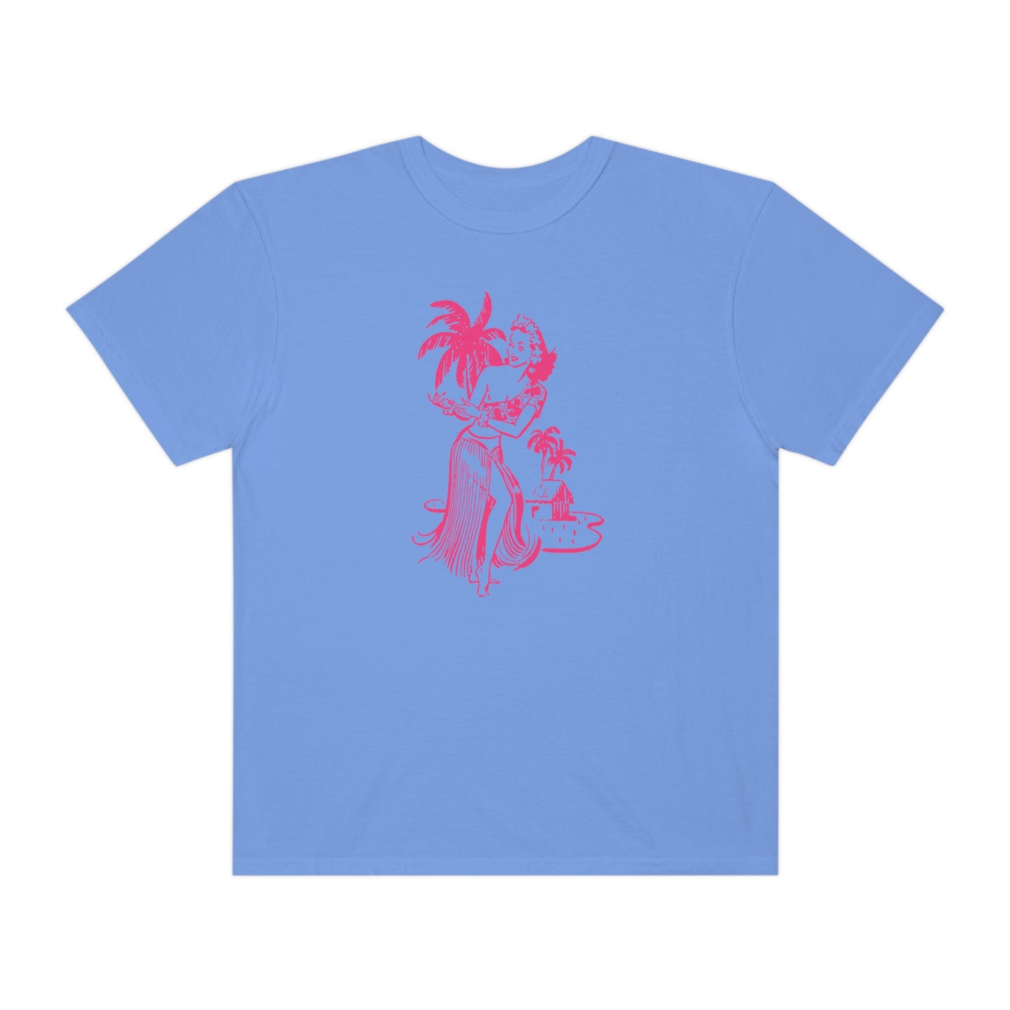 Pink Hula Girl Comfort Colors T-Shirt