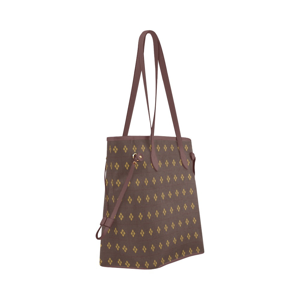 Gold Diamond Print Tote Bag