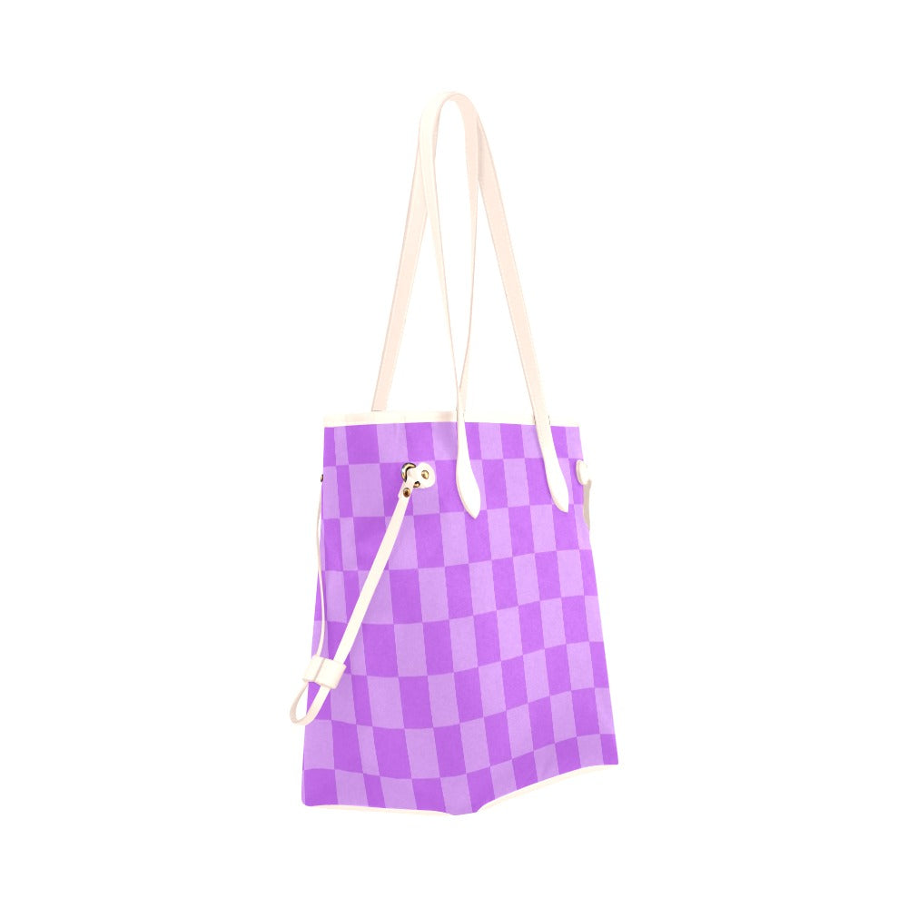 Grape Check Tote Bag
