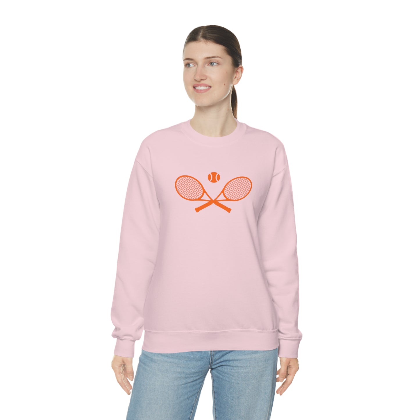 Preppy Orange Tennis Sweatshirt