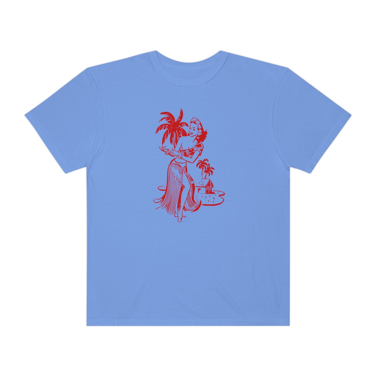 Red Hula Girl Comfort Colors T-Shirt