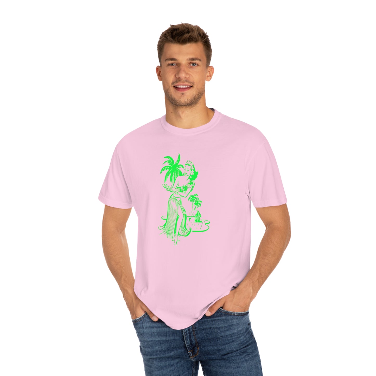 Green Hula Girl Comfort Colors T-Shirt