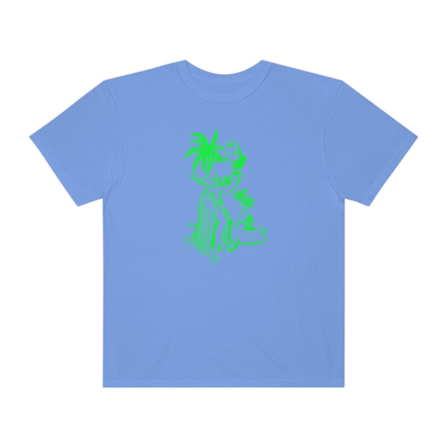 Green Hula Girl Comfort Colors T-Shirt