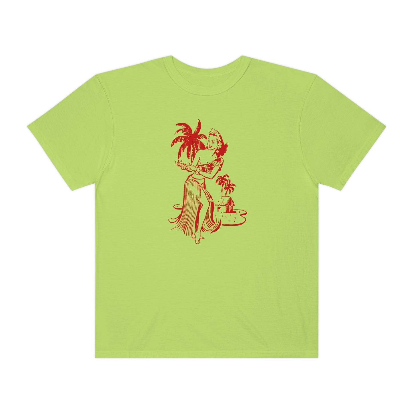 Red Hula Girl Comfort Colors T-Shirt
