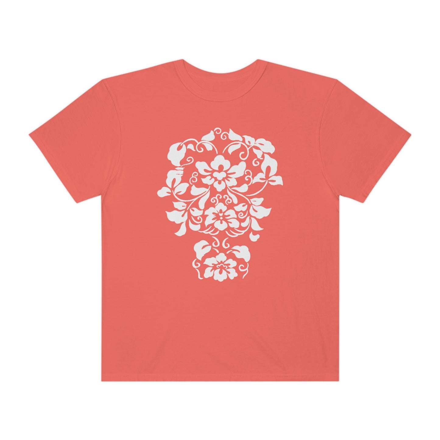White Hibiscus Comfort Colors T-Shirt