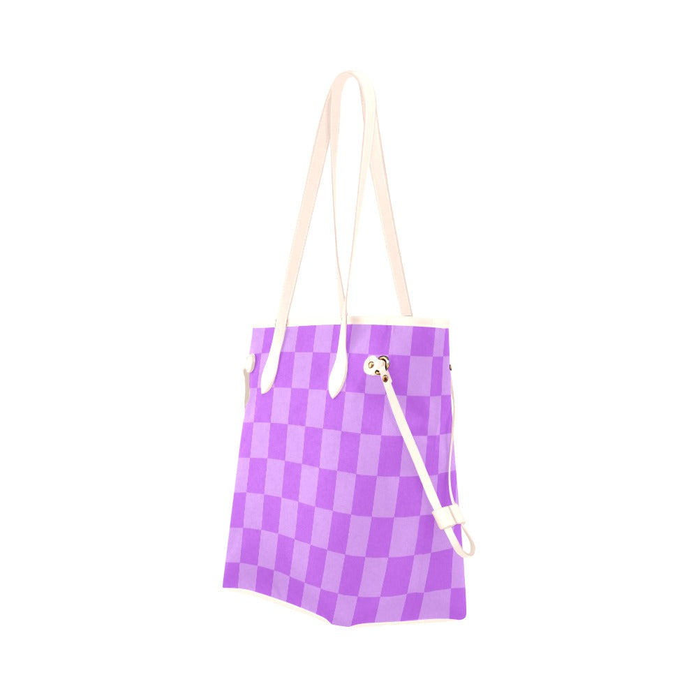Grape Check Tote Bag
